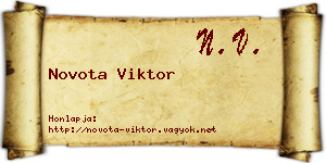 Novota Viktor névjegykártya